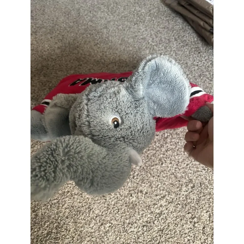 Pillow Pets Alabama Crimson Tide Elephant Plush Decorative Pillow Logo Red Gray